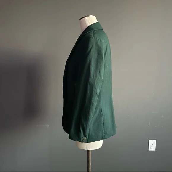 Pendleton 100% Wool Blazer Emerald Green | Classic Tailored Jacket | Made in USA - Picture 5 of 9